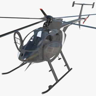 3D model Light Utility Civilian Helicopter Rigged