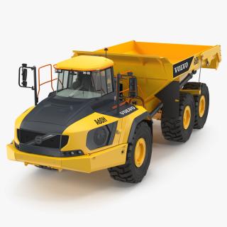 3D Volvo A60H Truck Rigged model