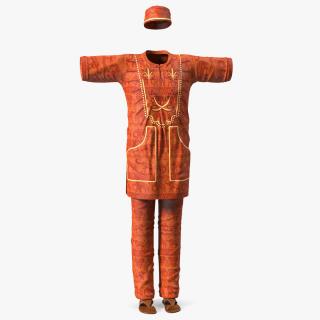 3D model Clothes Set Traditional African Style for Men
