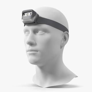 LED Head Light Grey with Mannequin Head 3D model