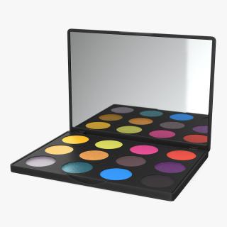 3D Colorful Eyeshadow Palette with Mirror model