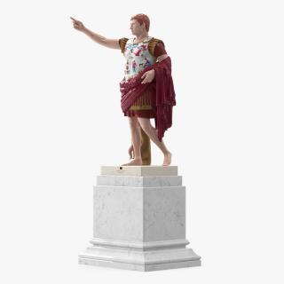 3D Roman Leader Statue of Prima Porta Stylized Replica