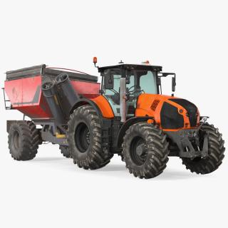 Generic Tractor Detailed Interior Dirty with Transbordeur 3D