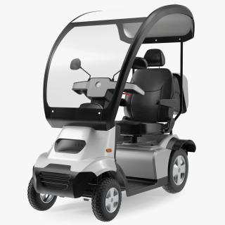 Grey 4-Wheel Electric Scooter Afikim S4 3D model