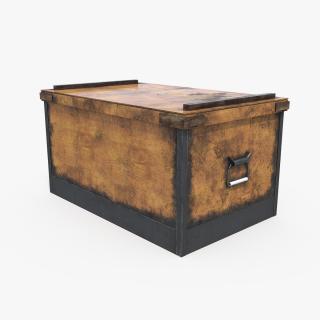 3D Wooden Storage Box model