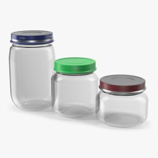 Baby Food Jars Empty Set 3D model