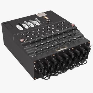 Enigma M4 Cipher Machine 3D model