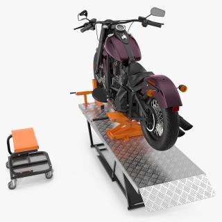 3D Portable Lift Kit with Motorcycle model