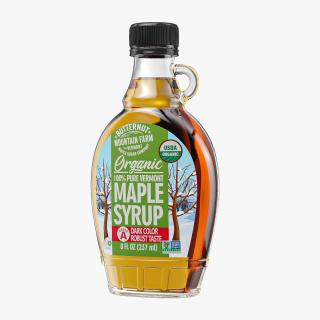 Organic Maple Syrup Glass Bottle 3D
