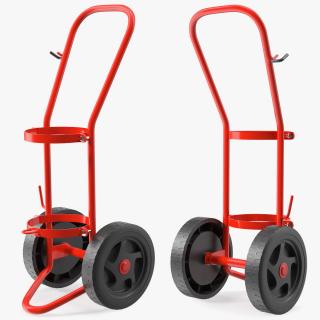 Trolley for Fire Extinguisher 3D model
