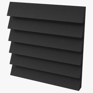 Soundproofing Wall Tile Black 3D model