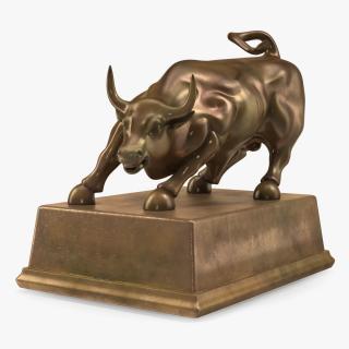 3D Bronze Bull Statue model