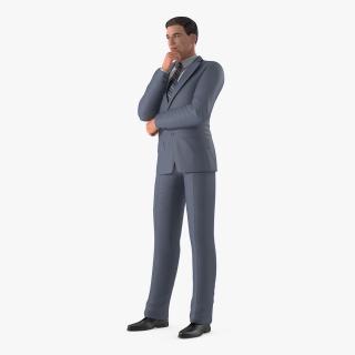 3D model Businessman Thinking Pose