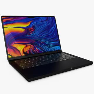 3D model Laptop 14 inch Black