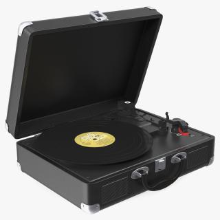 3D model Retro Turntable Player with Vinyl Record