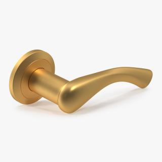 3D Gold Arc Door Handles
