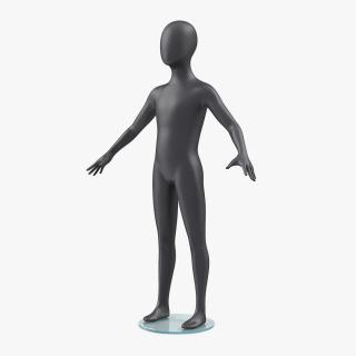 3D model Child Mannequin Dark