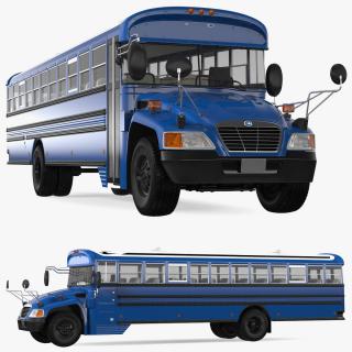 Blue Bird Commercial Bus 3D model