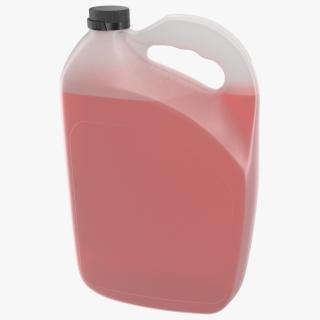 3D Plastic Canister 1 Gallon with Red Liquid