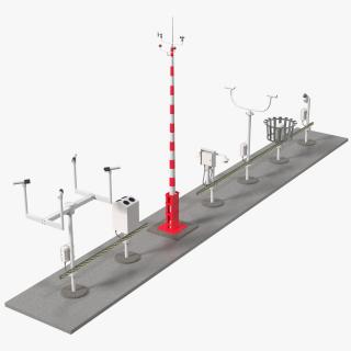 3D Automated Weather Observing System Set model