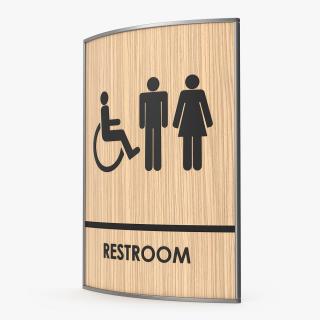 3D Unisex Accessible Restroom Sign