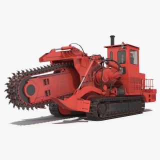 3D model Trencher Red Dirty Rigged