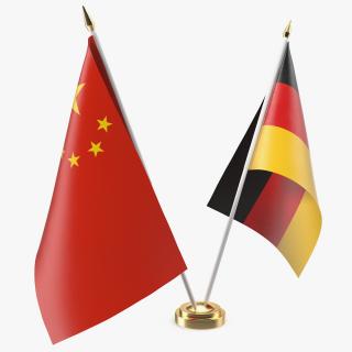 Table Flags Germany and China 3D model