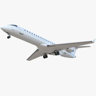 Regional Jet Bombardier CRJ550 Exterior Only 3D model