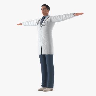 3D Male Doctor T-Pose model