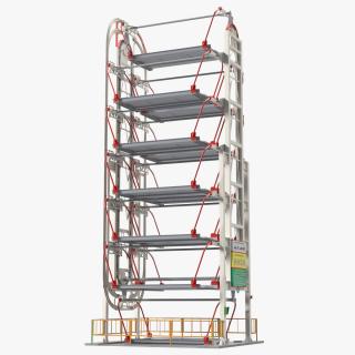 12 Place Rotary Car Parking Lift System 3D model