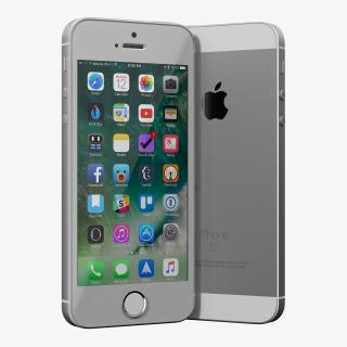 3D iPhone SE Silver