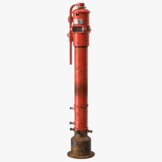 3D Old Fire Protection Underground Indicator Post
