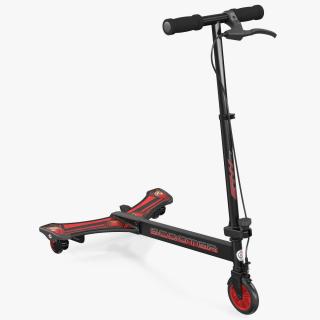 PowerWing Scooter Black Red 3D