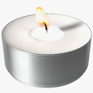 3D Lighted Tea Candle model