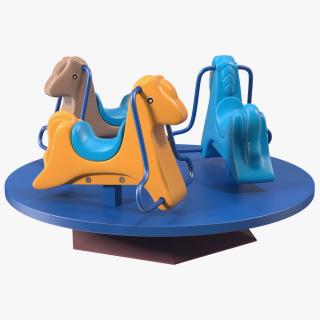 Small Merry Go Round Carousel 3D model