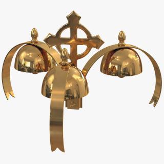 3D Golden Liturgical Bell 3 Sounds