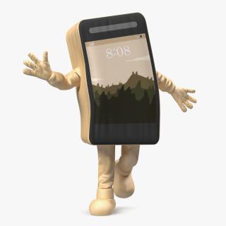 3D Phone Costume Character Golden Rigged for Cinema 4D