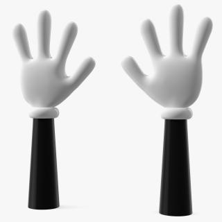 3D model Cartoon Hands in Gloves Rigged