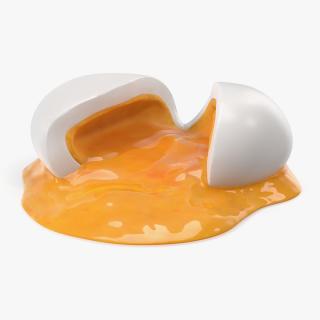 3D Jammy Egg with Spilling Yolk model