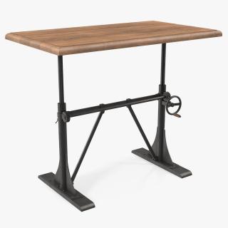 3D Crank Sit-Stand Desk Black