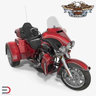 Harley Davidson Tri Glide 2016 Rigged 3D