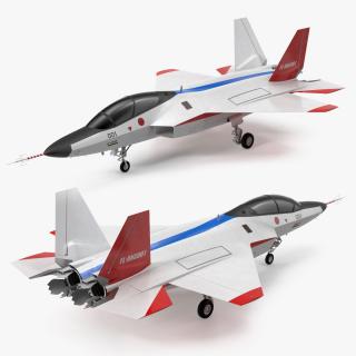 3D Mitsubishi X2 Shinshin Stealth Fighter Aircraft Exterior Only