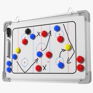 Hockey Coaching Board with Game Strategy Fur 3D model