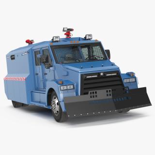 Anti Riot Vehicle Blue Rigged(1) 3D