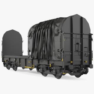 3D Tarpaulin Freight Wagon No Interior Clear