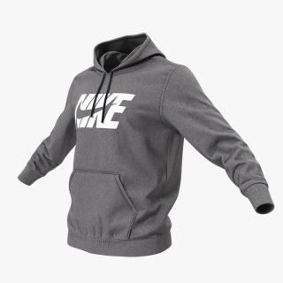 Grey Hoodie Nike Lowered Hood 3D model
