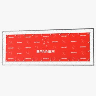 3D Advertising PVC Banner with Eyelets 1m x 3m model
