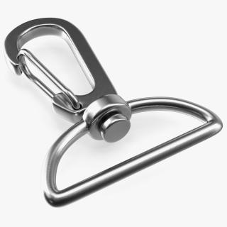 3D model Metal Swivel Clasp Snap Hook Silver