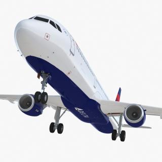 3D Airbus A321 with Interior and Cockpit Delta Air Lines model