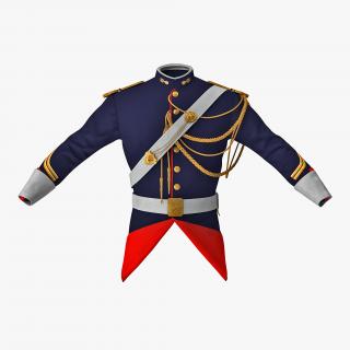 3D French Cuirassier Officers Jacket model